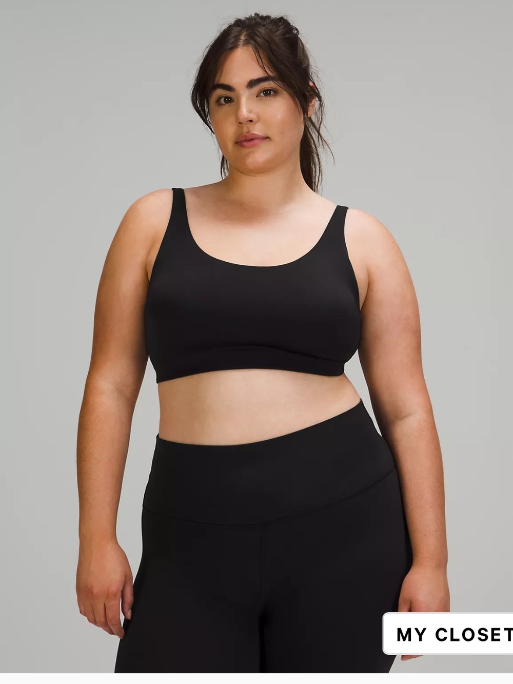 lululemon athletica Black Scoop Sports Bra